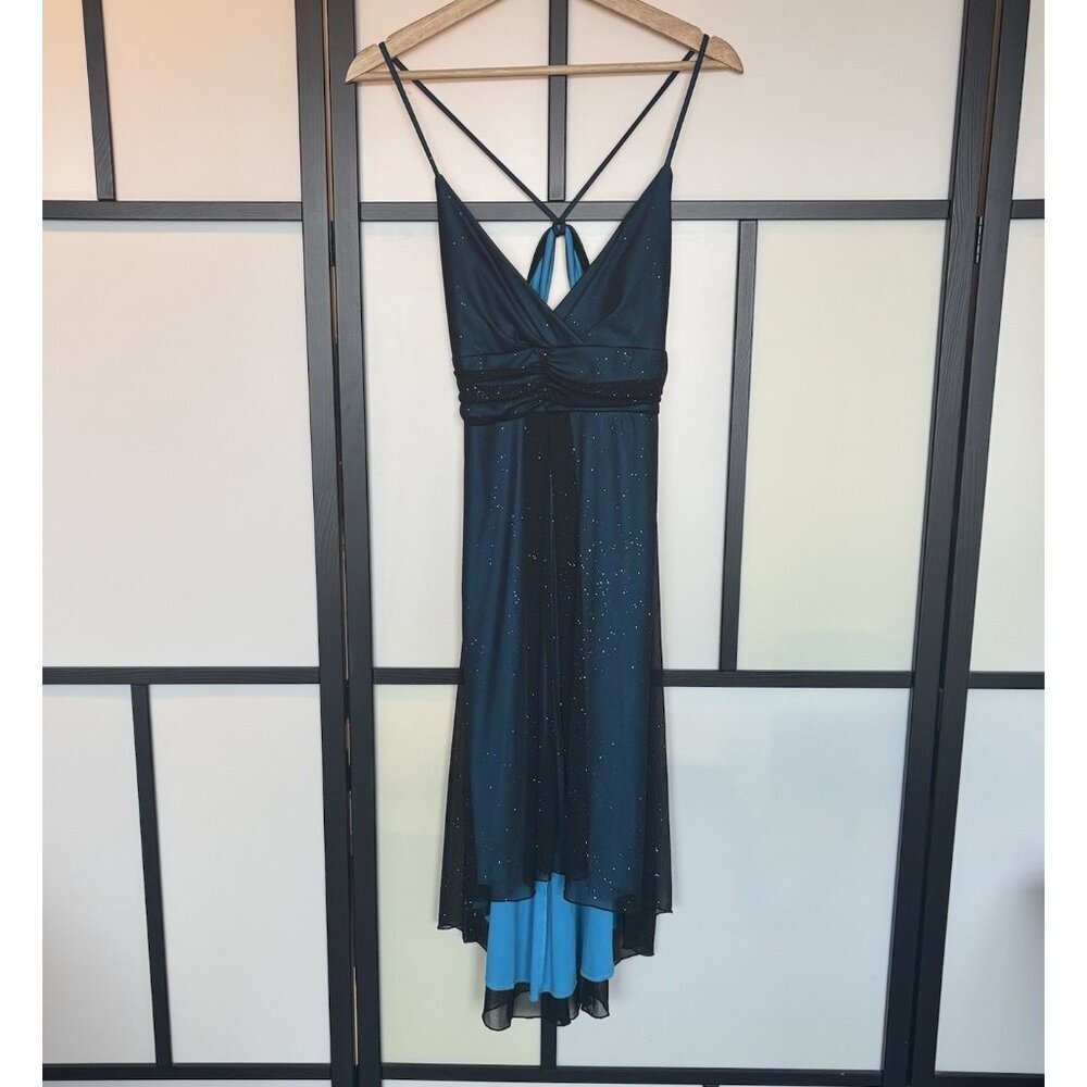 VTG Jodi Kristopher Y2K Fairy Grunge Babydoll Midi Dress Size Small Asymmetrical